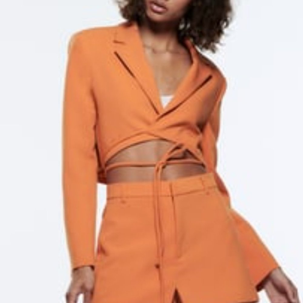 Zara tie waist blazer